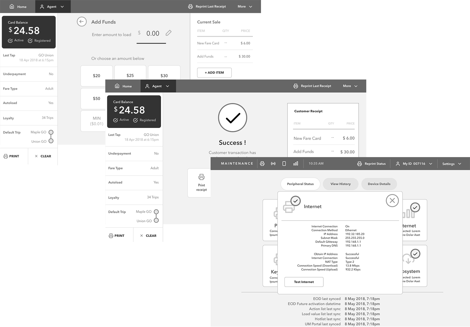 Add funds flow wireframe