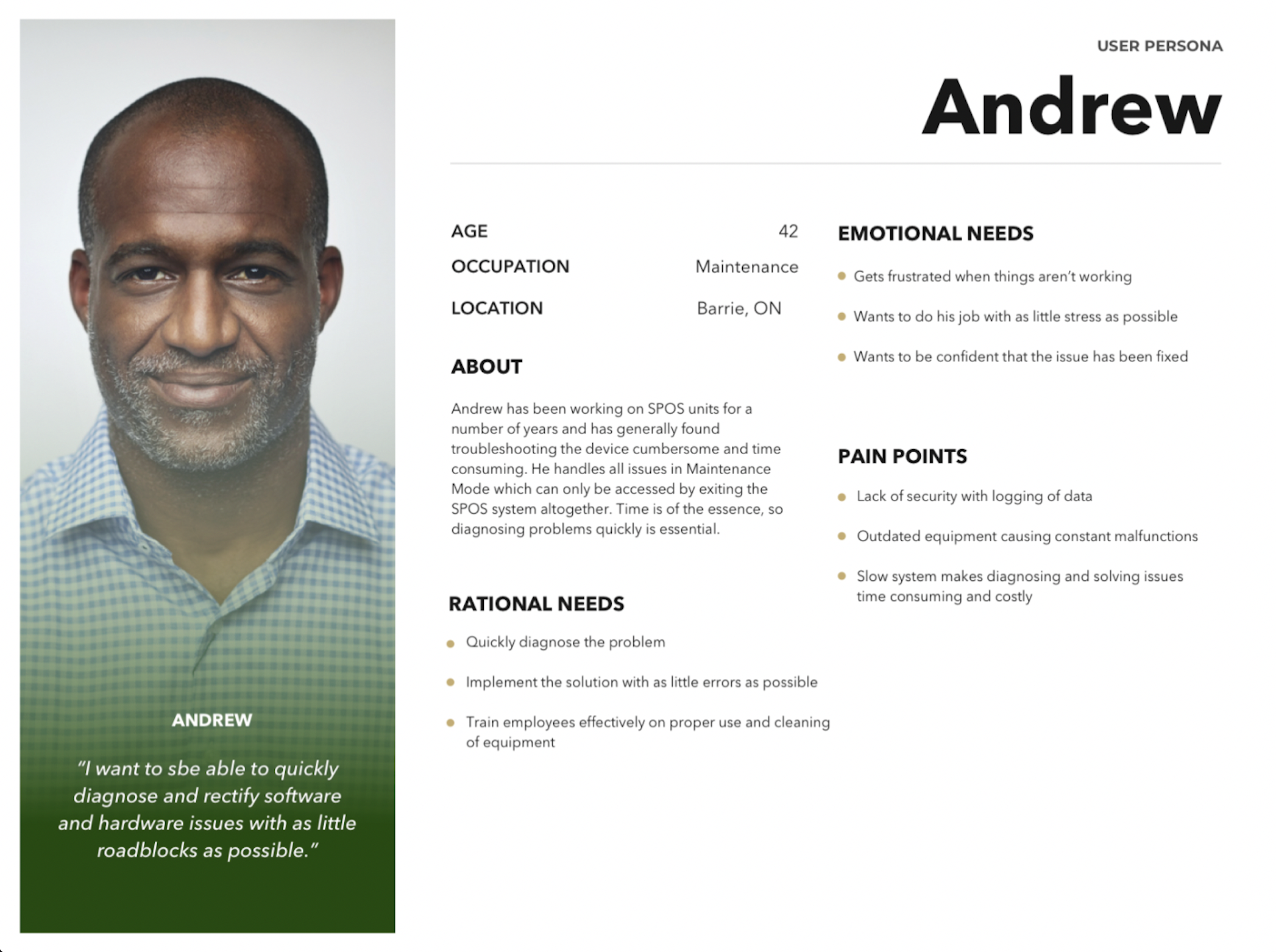 User personas and journey maps